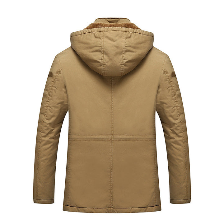 Men's canvas field parka with warm teddy fleece lining, hood and multiple pockets Mune Fashion