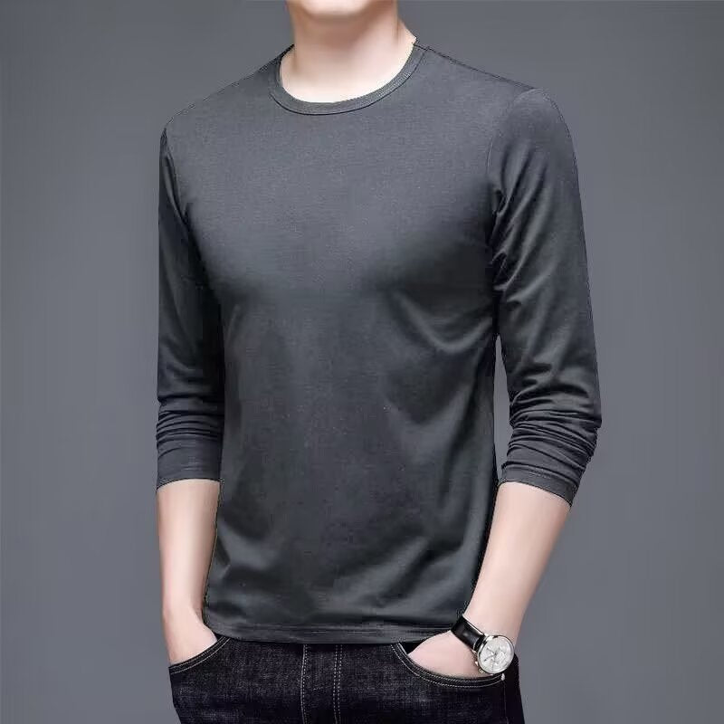 Men's Long Sleeve Shirt with Elegant Texture Mune Fashion