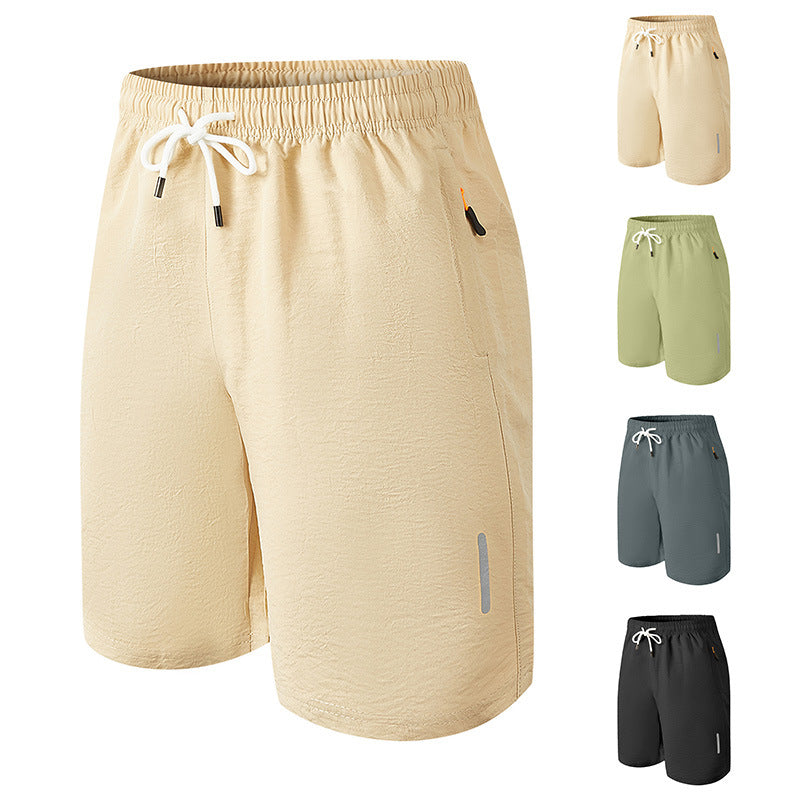 Men's nan ultralight quick-drying sports and swim shorts with elastic waistband drawstring zipper pocket and reflective detail Mune Fashion