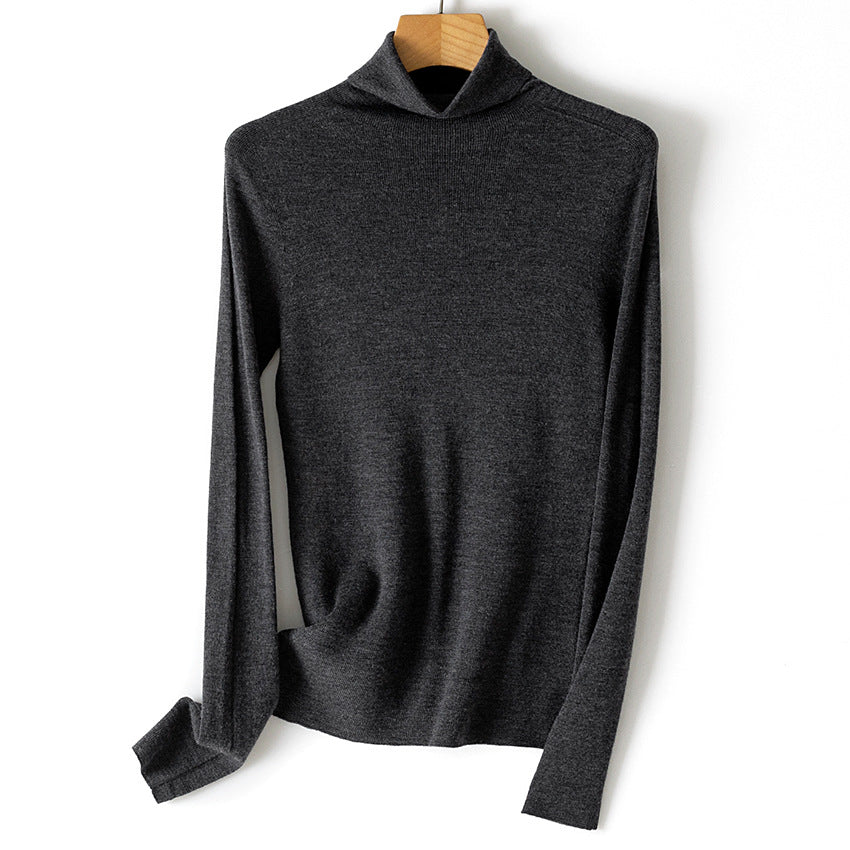 Ladies Fine Turtleneck Sweater made of Stretch Fine Knit with Slim Cut Mune Fashion