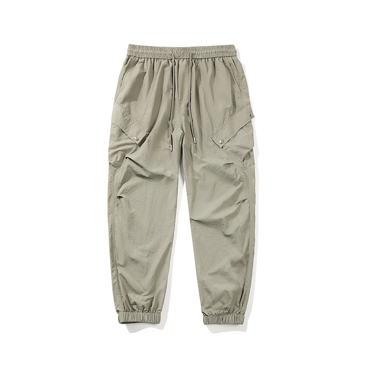 Men's utilitarian cargo jogger pants with drawstring waistband, multiple pockets, and elastic ankle cuffs Mune Fashion