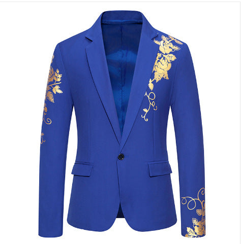 Men's elegant tailored tuxedo blazer with floral embellishment Mune Fashion