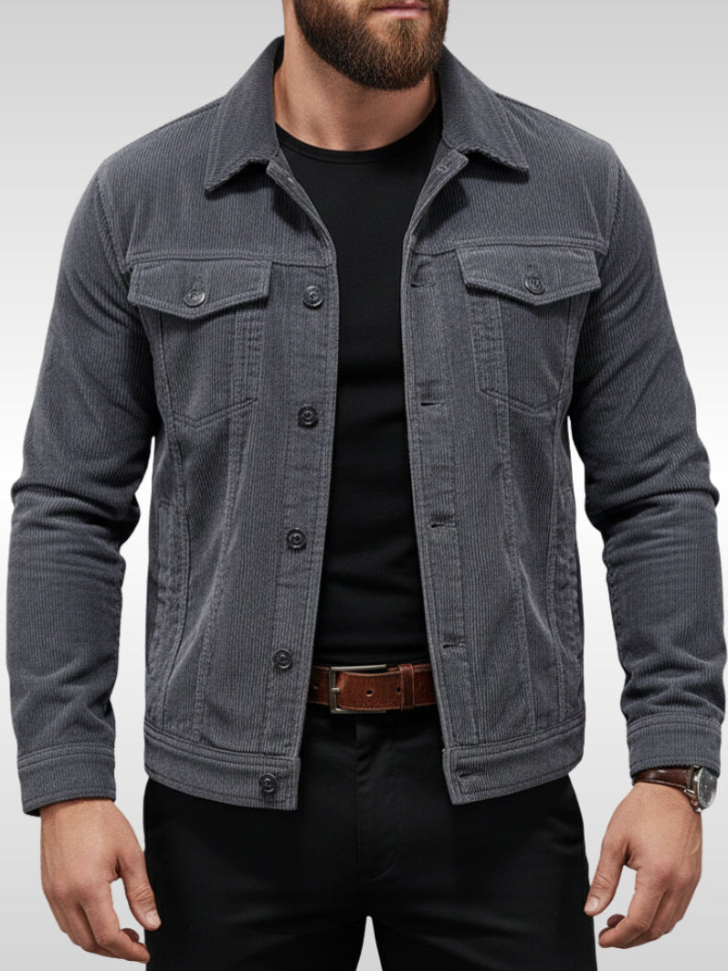 Men's cord jacket with pockets