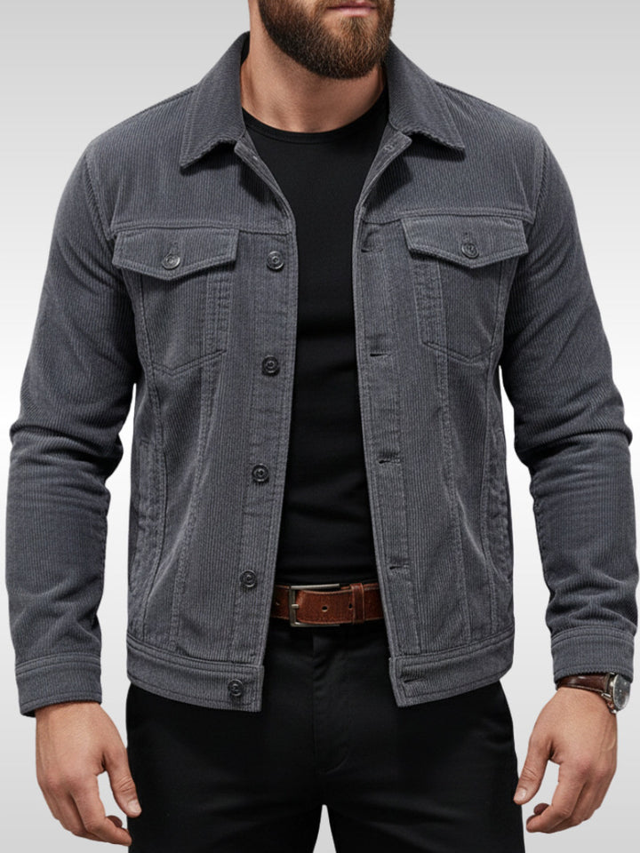 Men's cord jacket with pockets