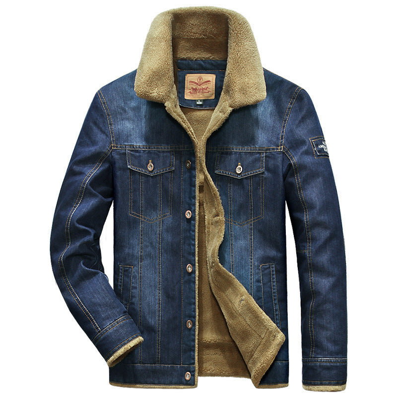 Men's denim jacket with cozy fleece lining Mune Fashion