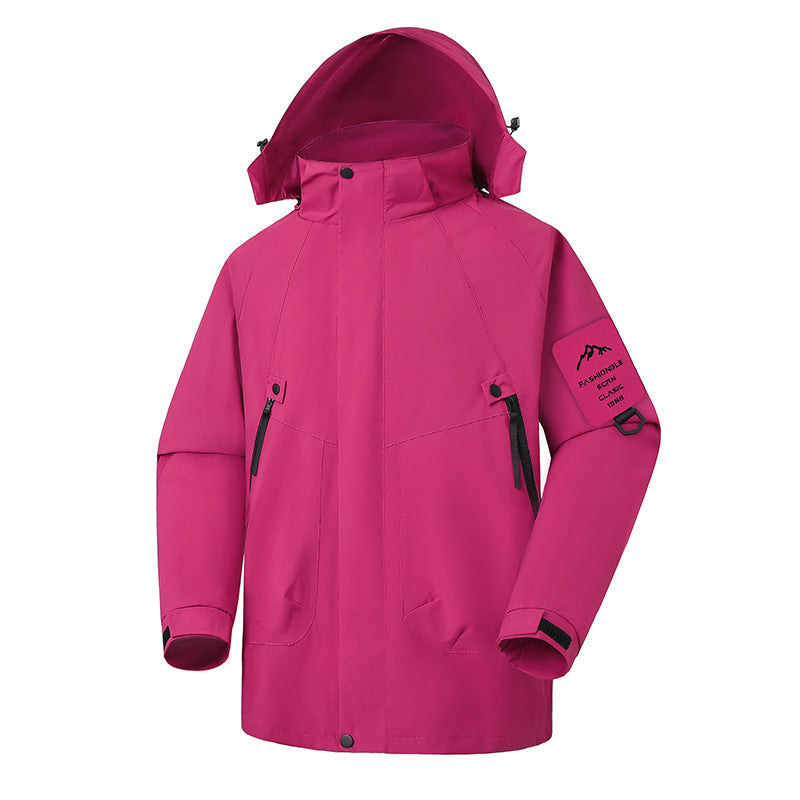 Men's Waterproof Softshell Outdoor Jacket with Adjustable Hood and Sealed Seams Mune Fashion