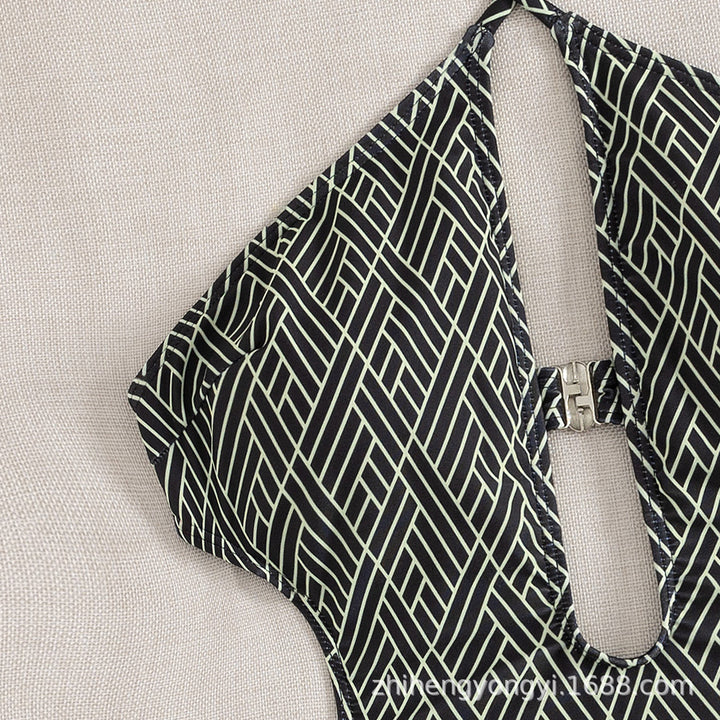 Women One-Piece Swimsuit with Creative Cut-Out Mune Fashion
