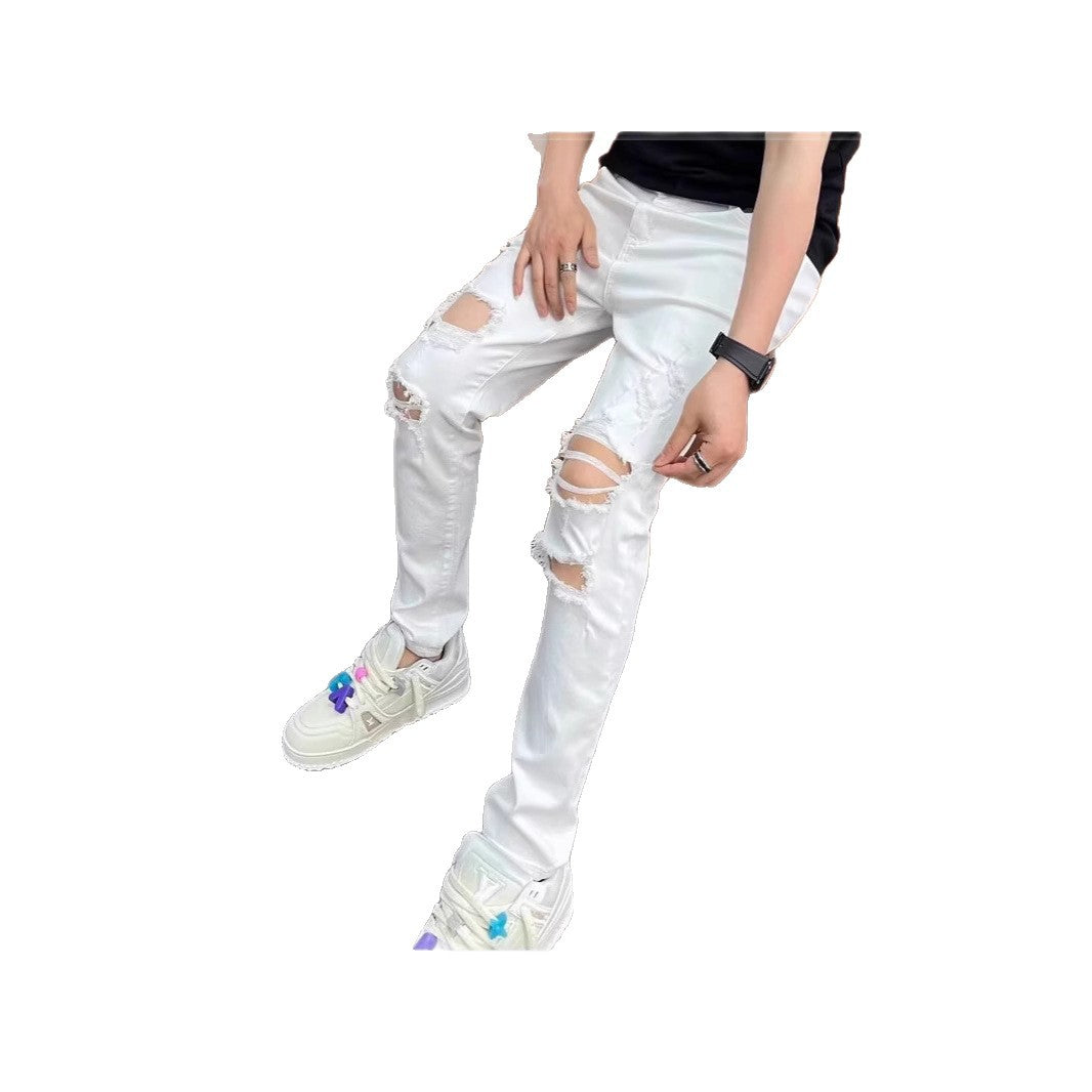 Men's Fashion Destroyed Jeans Mune Fashion