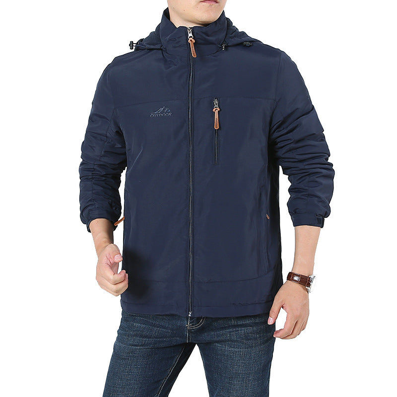 Men's Breathable Minimalist Softshell Field Jacket with Stand-up Collar and Chest Zip Mune Fashion