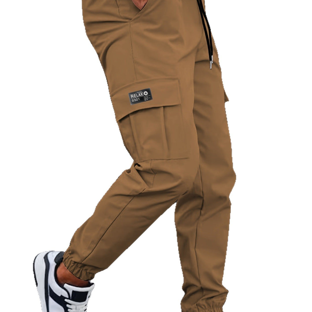 Men's Cargo Jogging Pants with Drawstring, Tapered Cut & Flap Pockets Mune Fashion