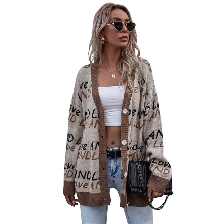 Women Casual Cardigan with Print Mune Fashion