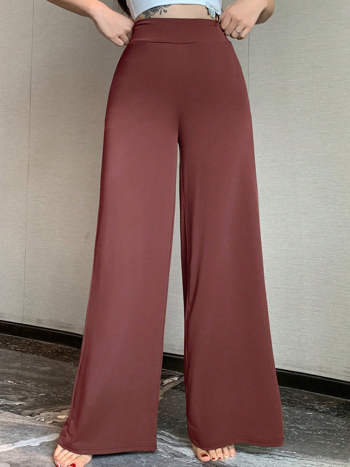 Women's Palazzo Pants with High Waist and Wide Leg Mune Fashion