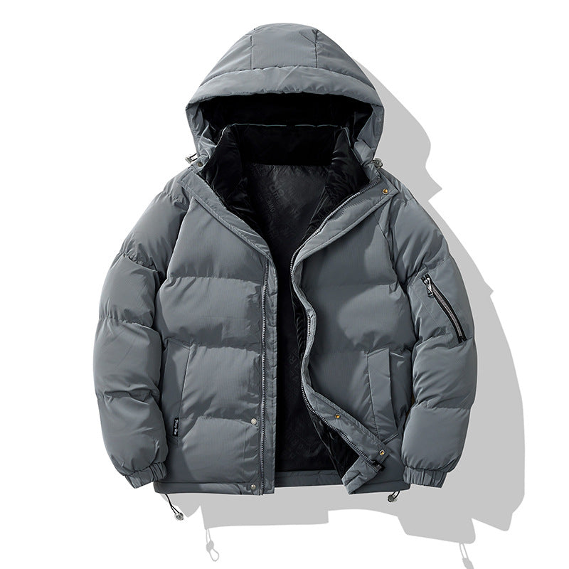 Men's Padded Hooded Jacket with Arm Pocket, Drawstring & Thermal Lining Mune Fashion