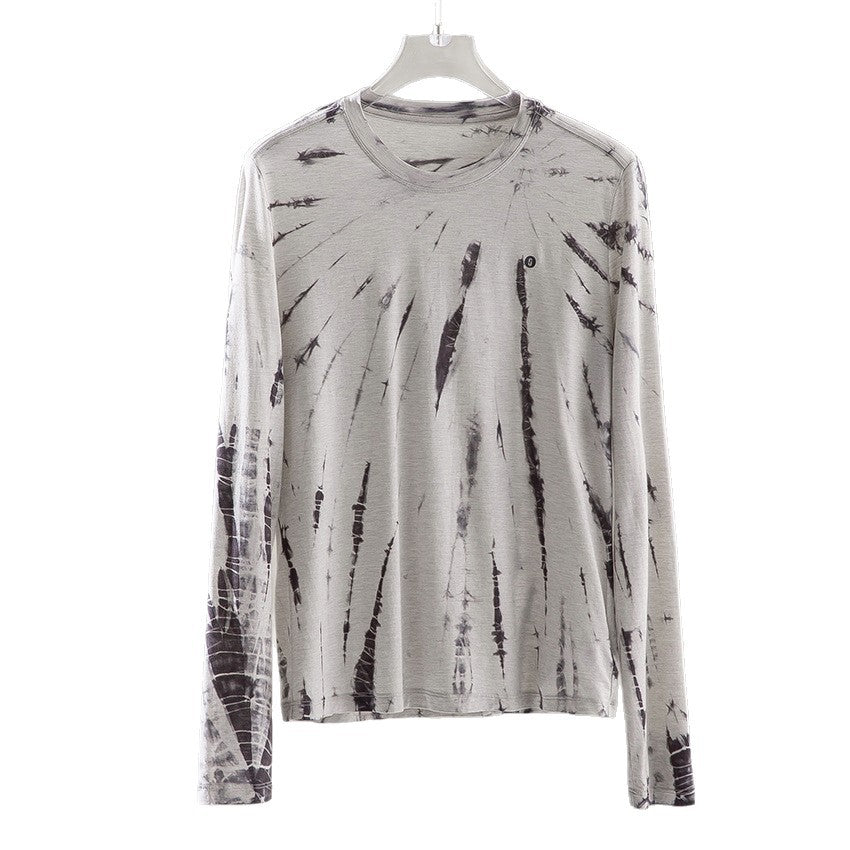 Men's Long Sleeve Batik Long Sleeve with Slub Texture Mune Fashion