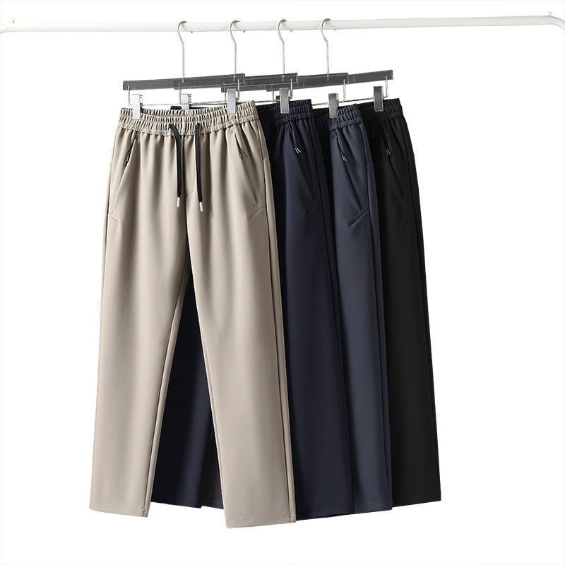 Men's joggers with elastic comfort waistband, zippered pockets, and straight cut Mune Fashion