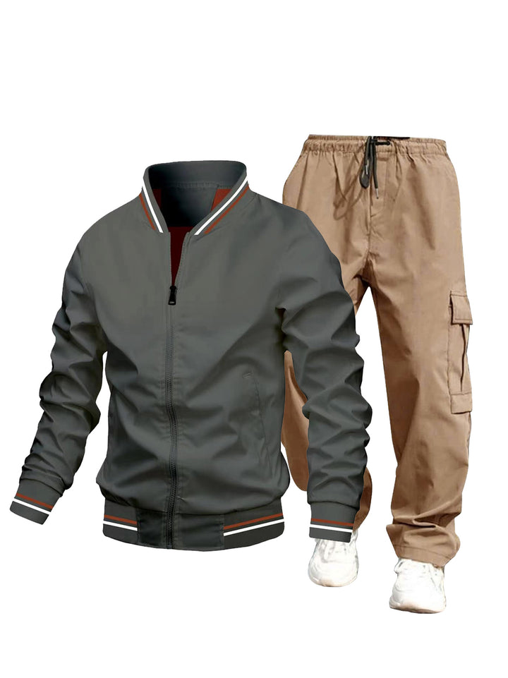 Men's sporty jacket and cargo pants set Mune Fashion