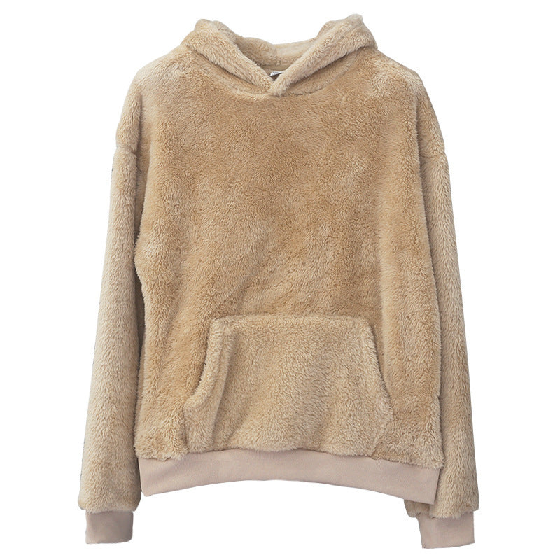 Unisex nan cozy teddy fleece hoodie with oversized fit and kangaroo pocket Mune Fashion