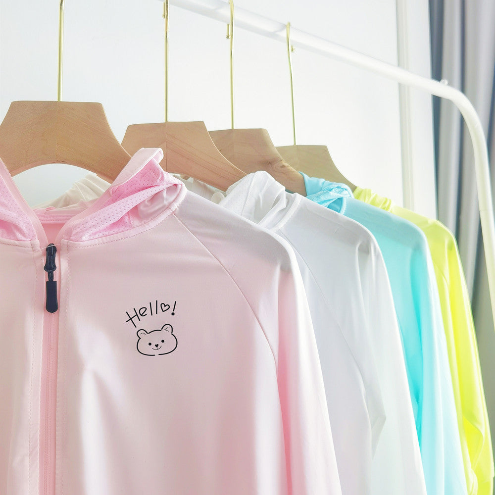 Women Lightweight Hoodie Jacket with Playful Design Mune Fashion