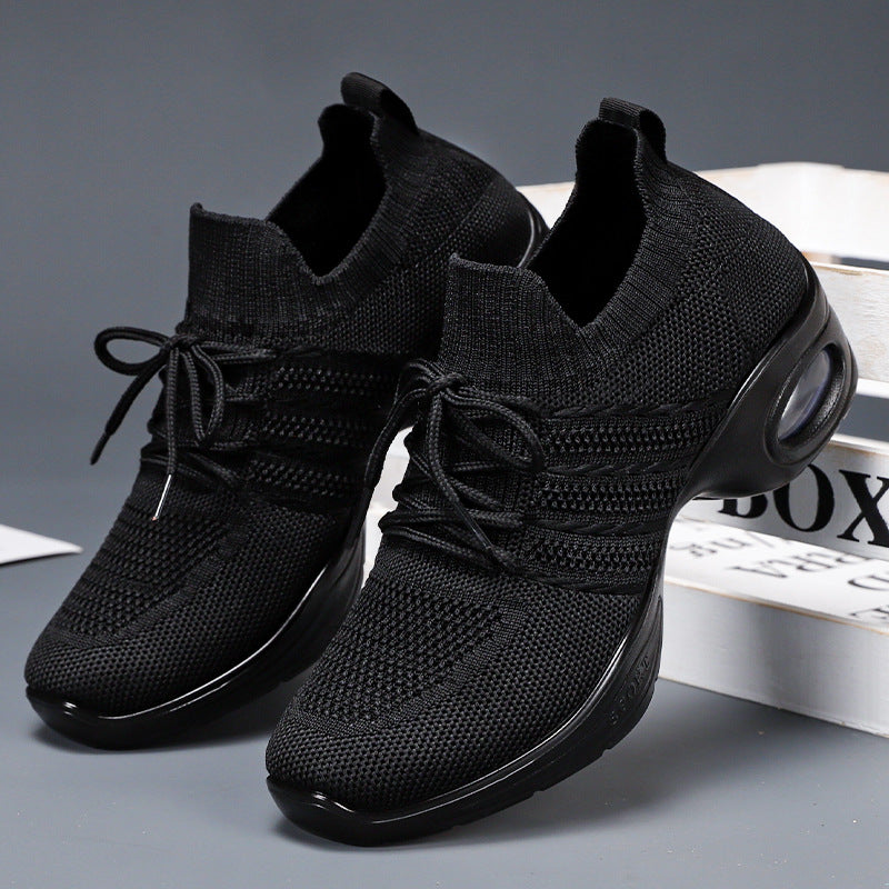 Women's avant-garde knit platform sneakers with cushioned air unit, sock-like entry and ergonomic memory footbed Mune Fashion