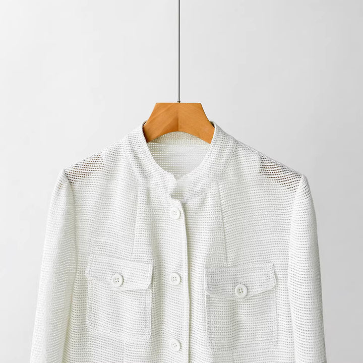 Women’s Fashionable Boucle Jacket with Practical Pockets Mune Fashion