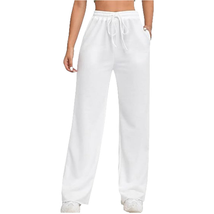 Women's flowing Relax palazzo pants with high comfort waistband, drawstring and side slip pockets Mune Fashion