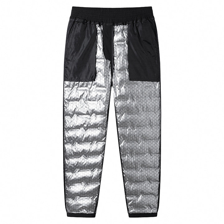 Men's Padded Thermal Pants with Quilting, Elastic Waistband and Zipper Pockets Mune Fashion