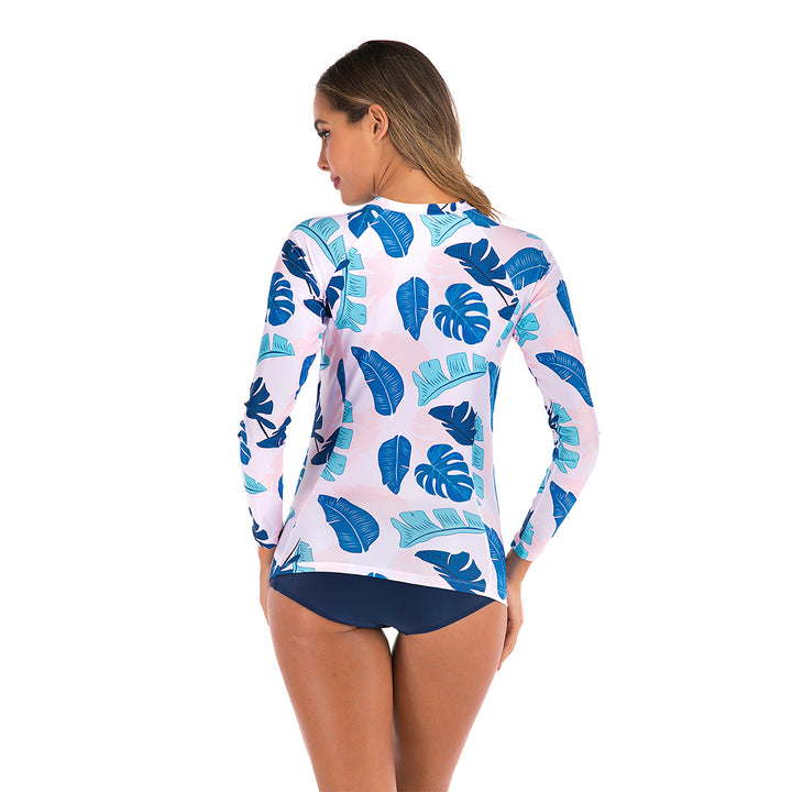 Women Long Sleeve Surf Suit with Floral Pattern Mune Fashion
