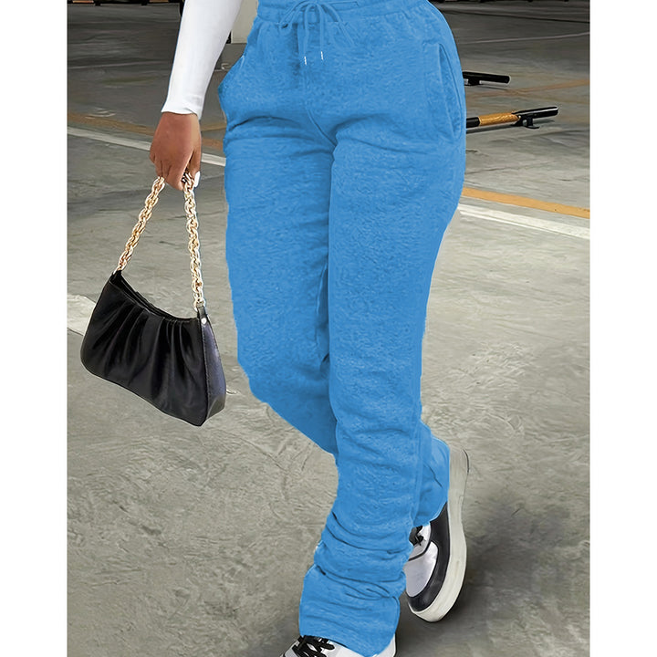Women's figure-hugging high-waist stretch sweatpants with gathered ankle cuffs and side pockets Mune Fashion