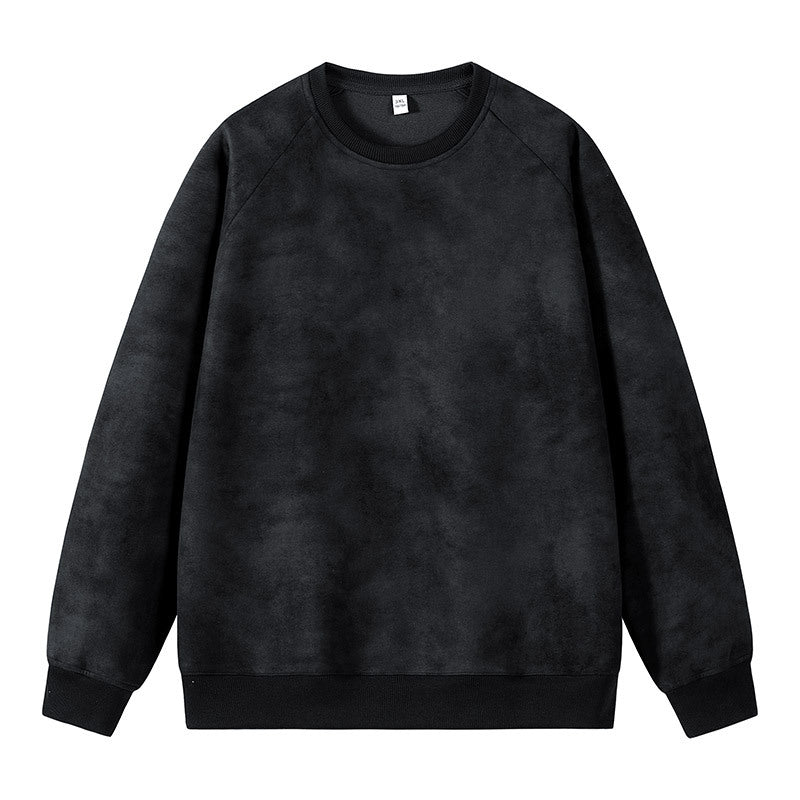 Men's Oversized Sweatshirt with Brushed Fleece Lining and Vintage Wash Mune Fashion