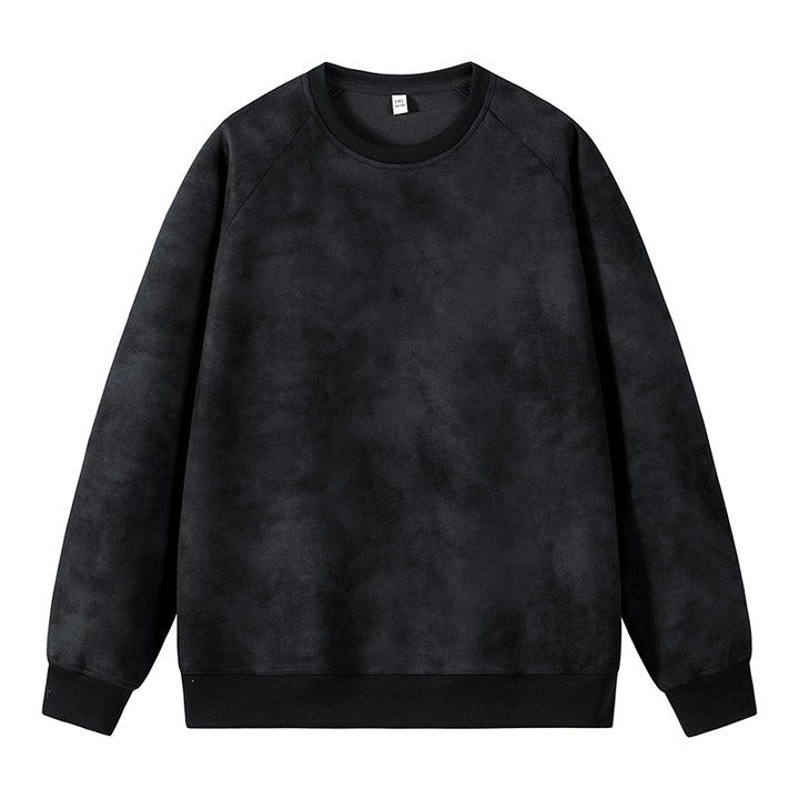 Men's Oversized Sweatshirt with Brushed Fleece Lining and Vintage Wash Mune Fashion