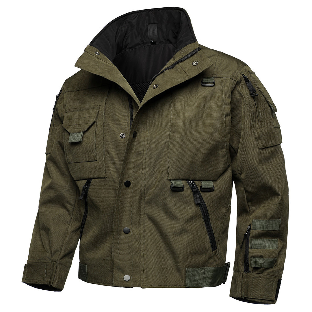 Men's Tactical Field Jacket with Multi-Pockets, Adjustable Cuffs, and Water-Repellent Ripstop Quality Mune Fashion
