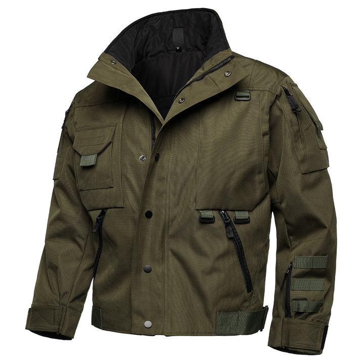 Men's Tactical Field Jacket with Multi-Pockets, Adjustable Cuffs, and Water-Repellent Ripstop Quality Mune Fashion