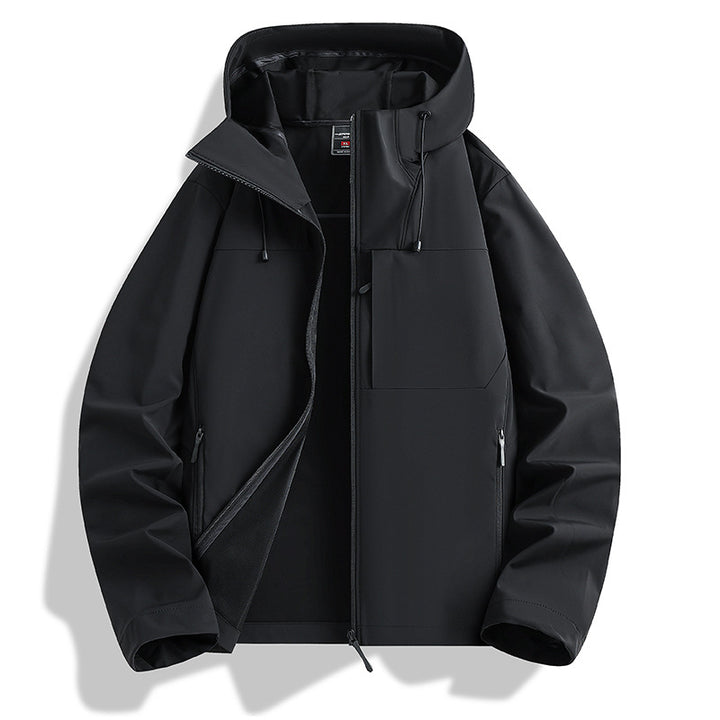 Women's lightweight waterproof hooded jacket with breathable coating, zippered pockets, and adjustable cuffs Mune Fashion