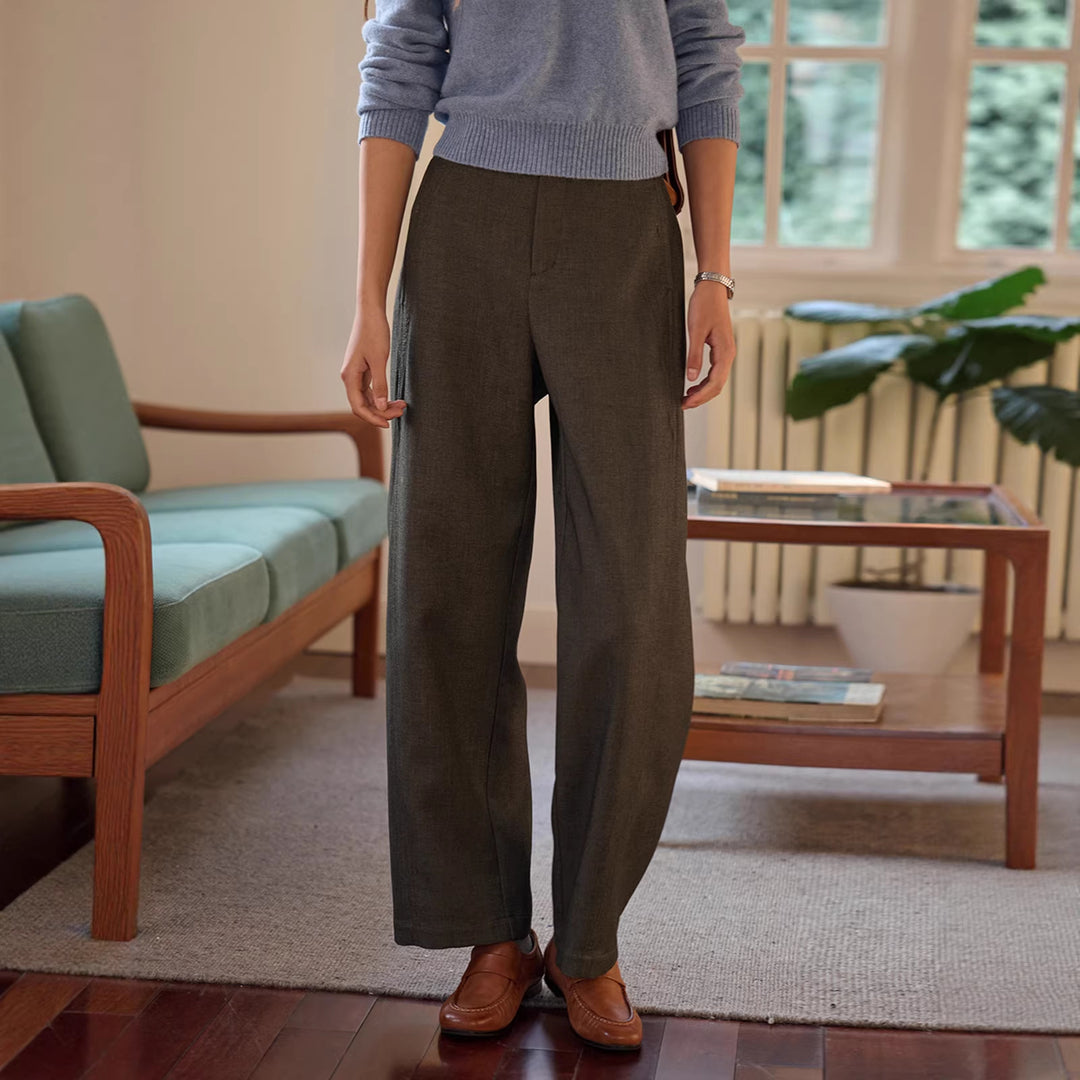 Women Elegant and Comfortable High-Waisted Fabric Trousers Drune