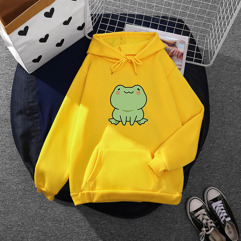 Women's hooded sweatshirt with moon and whale illustration, oversized cut and kangaroo pocket Mune Fashion