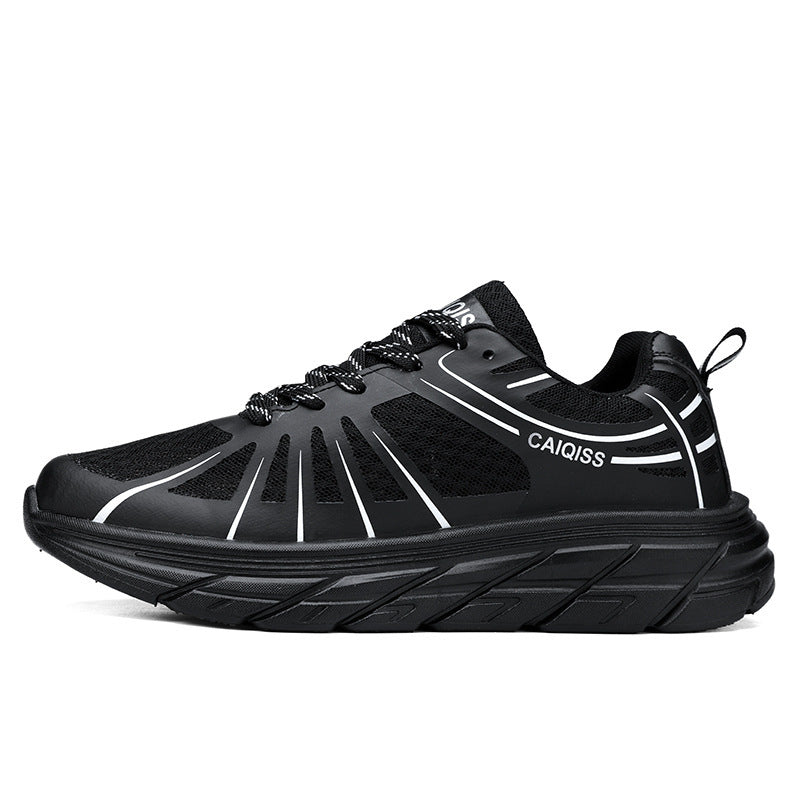Men's stability running shoes with wedge-shaped energy return sole and seamless mesh upper Mune Fashion