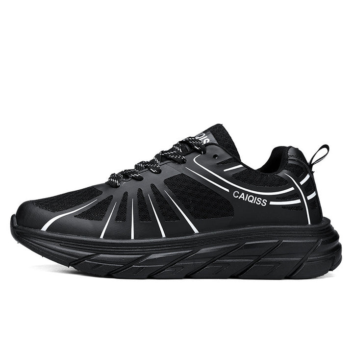 Men's stability running shoes with wedge-shaped energy return sole and seamless mesh upper Mune Fashion