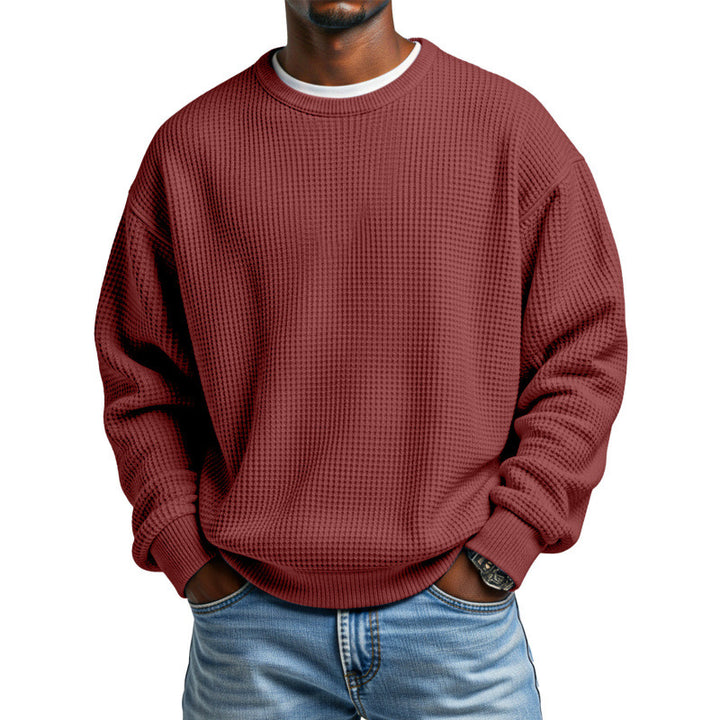 Men's Comfortable Sweatshirt with Waffle Structure Mune Fashion