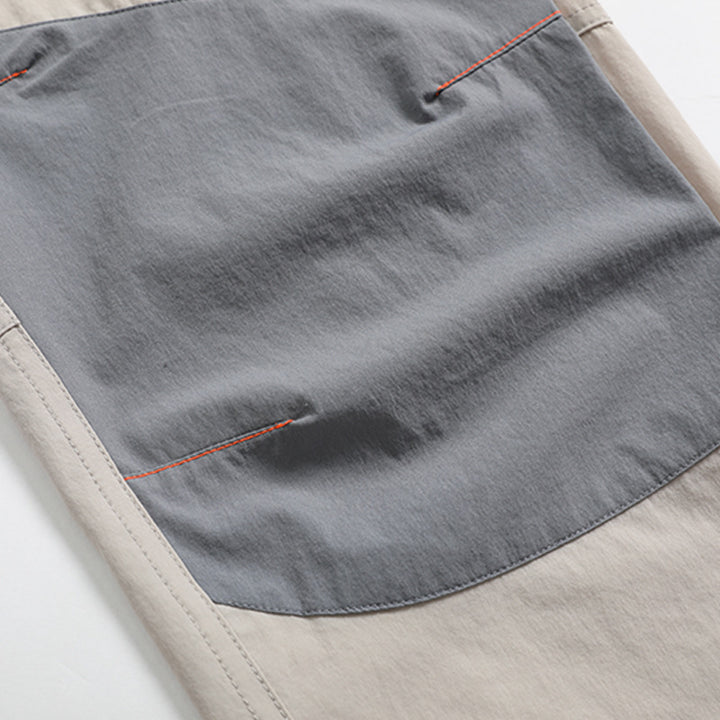 Men's elastic four-way stretch trekking pants with knee reinforcement, comfort waistband and water-repellent coating Mune Fashion