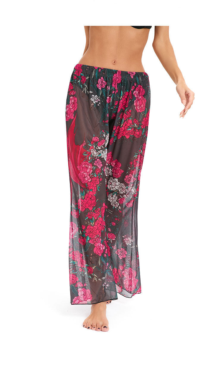 Ladies leggings made of airy, transparent fabric quality with exotic pattern Mune Fashion