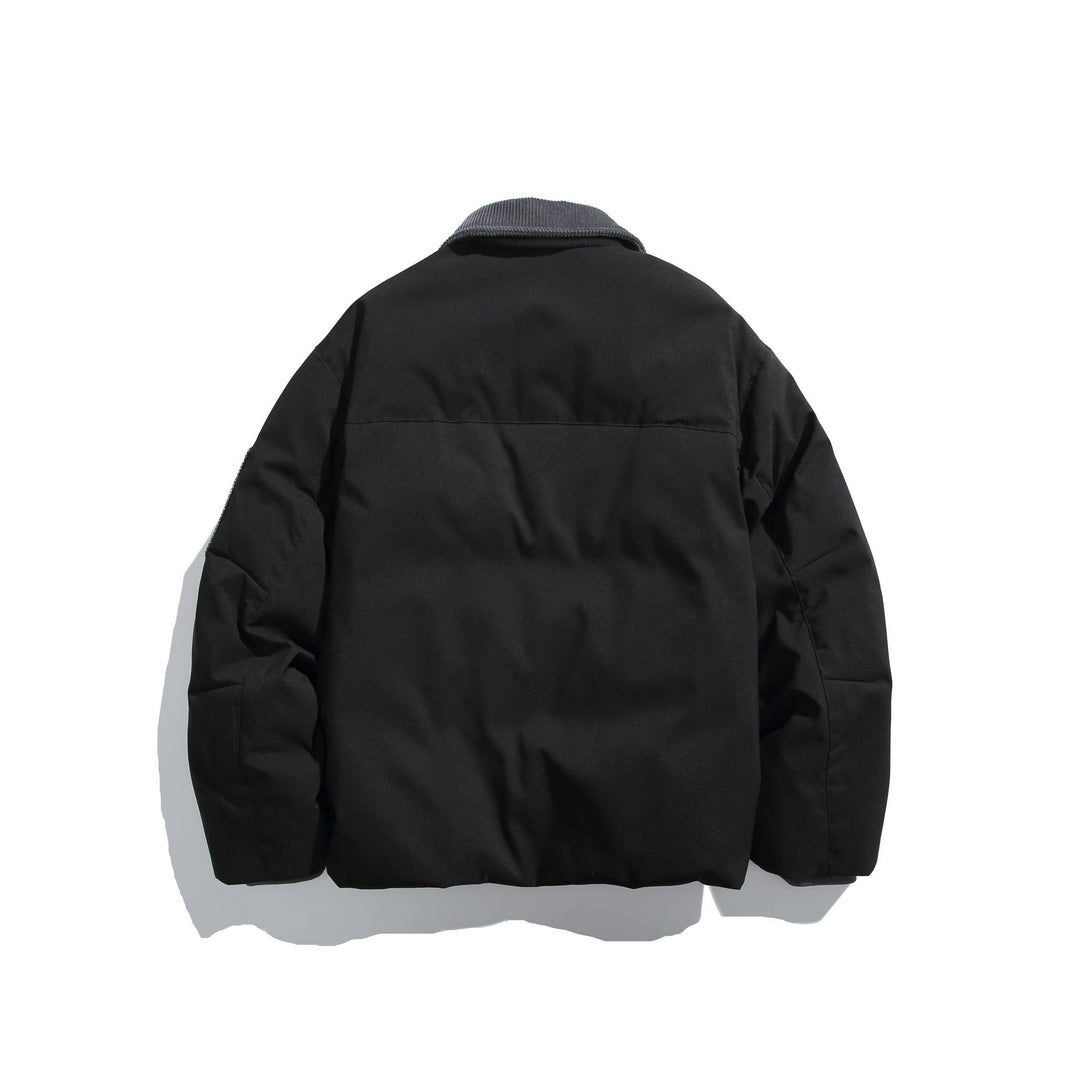 Men's insulated field jacket in workwear style with cord collar, elbow patches, and patch pockets Mune Fashion