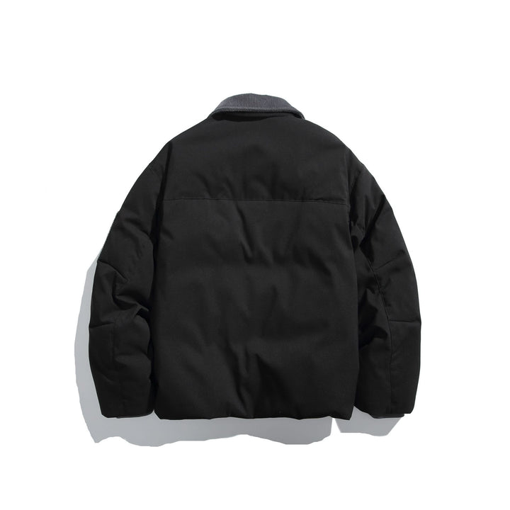 Men's insulated field jacket in workwear style with cord collar, elbow patches, and patch pockets Mune Fashion
