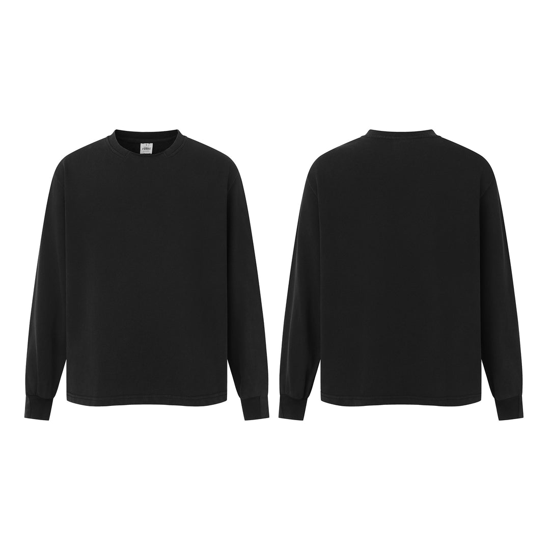 Unisex Minimalist Heavyweight Crew Neck Sweatshirt with Reinforced Collar and Extended Back Hem Mune Fashion