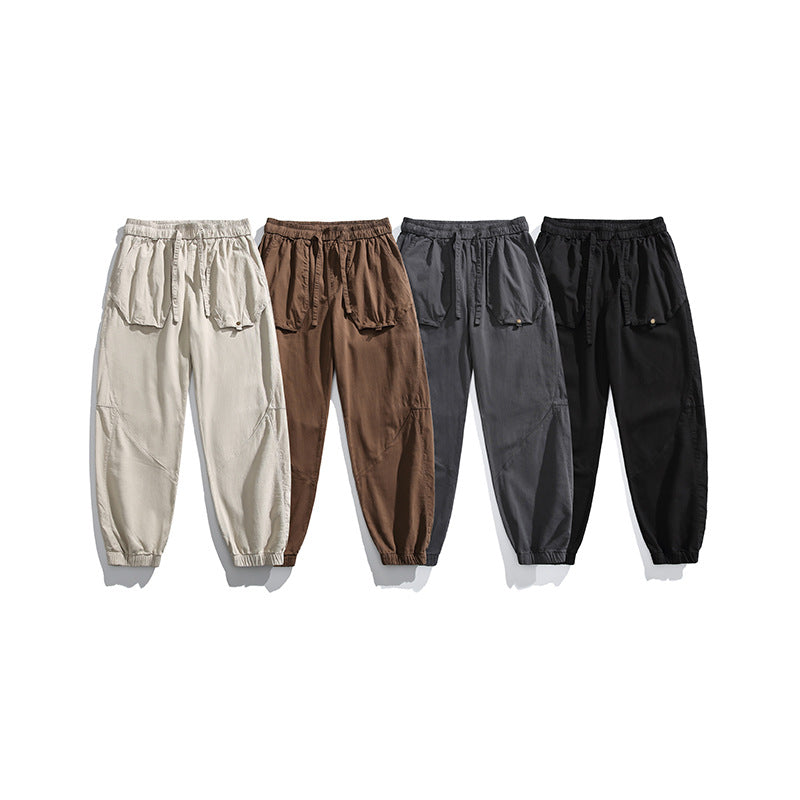 Men's utility jogger pants with oversized flap pockets, drawstring waistband, and elastic cuffs Drune