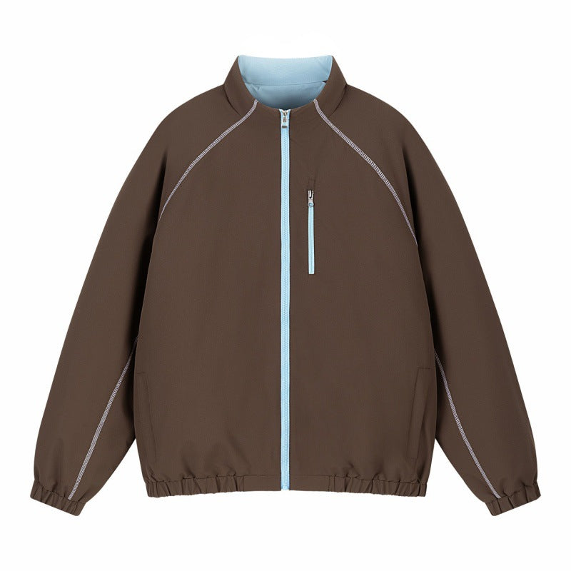 Unisex Light Transition Jacket with Raglan Sleeves, Full Zipper, Chest Pocket and Elastic Hem Mune Fashion