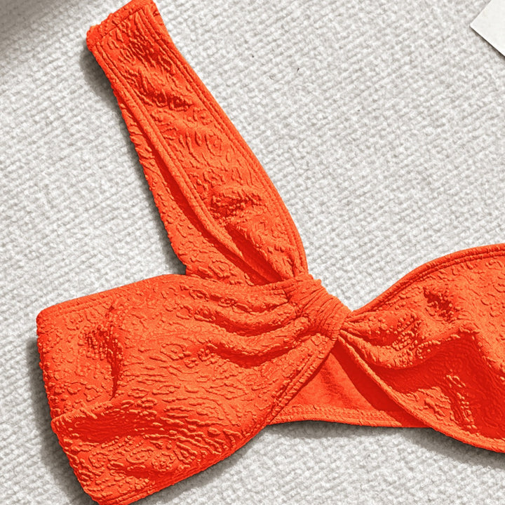 Women Bandeau Bikini with unique textured design Mune Fashion