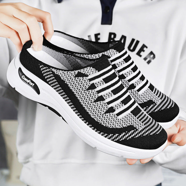Women's Comfortable Slip-On Sneakers with Elastic Upper Mune Fashion