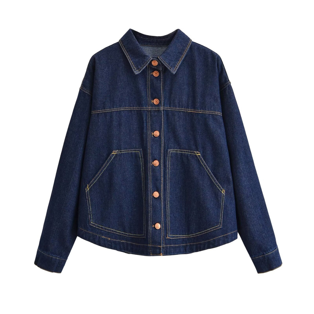 Women's Oversized Denim Jacket in Worker Look Mune Fashion