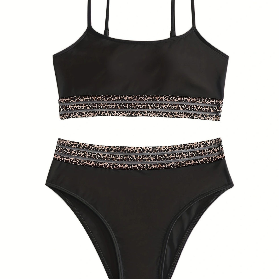Women's bikini set with stylish crop top and high-waisted shorts Mune Fashion