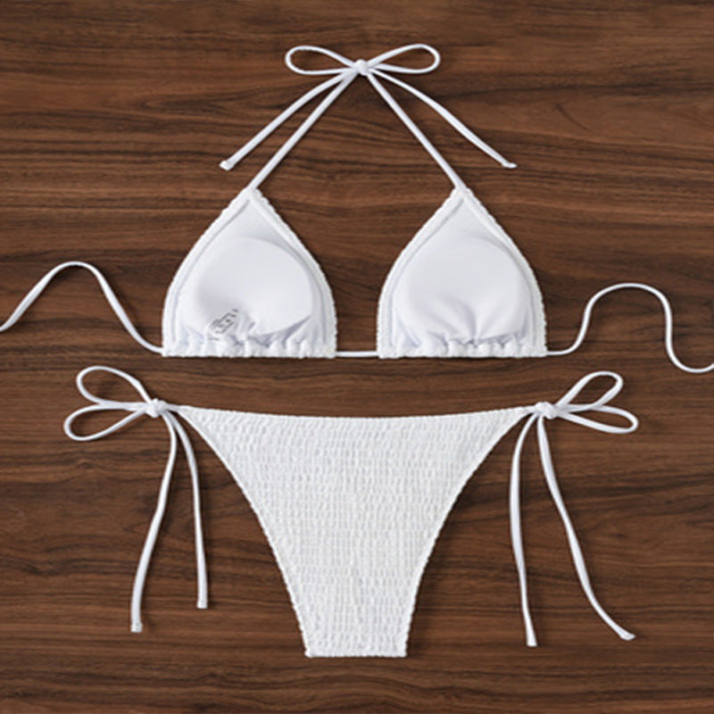 Women’s triangle bikini with ruffle detail and adjustable straps Mune Fashion